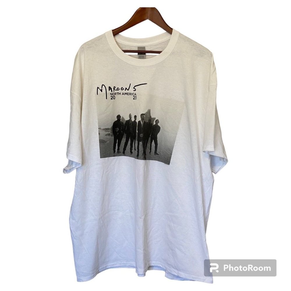 Maroon 5 White T-Shirt Unisex 3XL North America Tour 2021 Music Band NWOT New